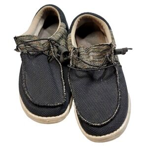 Hey Dude Wally Sox Funk Black Slip On Loafer Shoes Men's 9